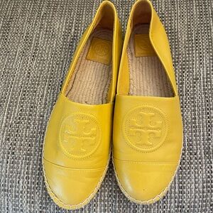 Tory Burch Yellow Espadrille Flats